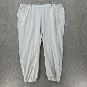 NWT Old Navy Stretch Tech Cargo Jogger Pants Women 3X Plus Beige Quick Dry Ivory